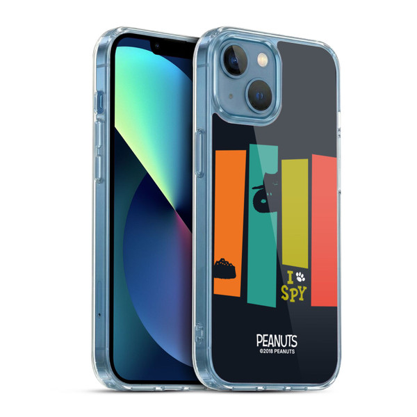 Peanuts The Many Faces Of Snoopy Secret Agent Soft Gel Case for Apple iPhone 13 Mini & MagSafe