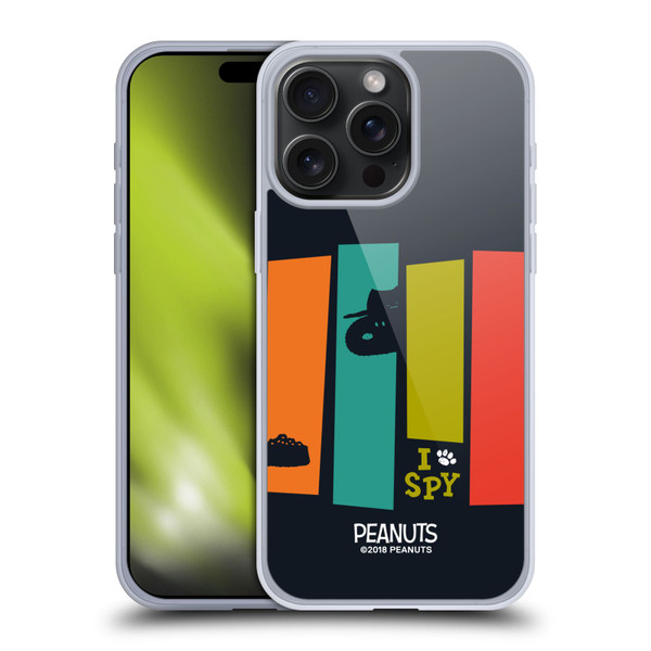 Peanuts The Many Faces Of Snoopy Secret Agent Soft Gel Case for Apple iPhone 15 Pro Max & MagSafe