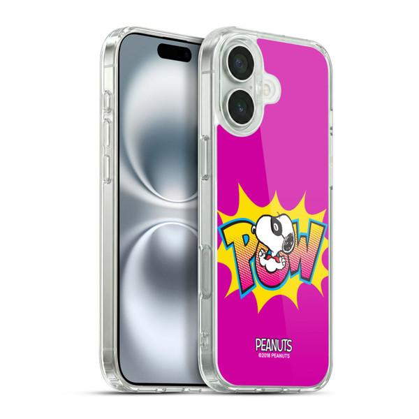 Peanuts The Many Faces Of Snoopy Superhero Soft Gel Case for Apple iPhone 16 Plus & MagSafe