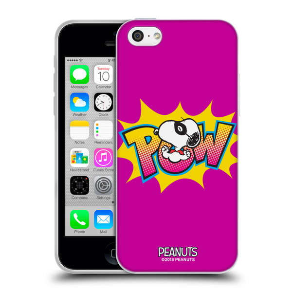 Peanuts The Many Faces Of Snoopy Superhero Soft Gel Case for Apple iPhone 5c