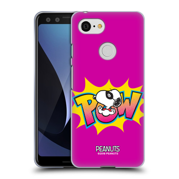 Peanuts The Many Faces Of Snoopy Superhero Soft Gel Case for Google Pixel 3