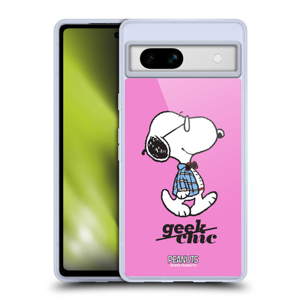 Peanuts The Many Faces Of Snoopy Joe Preppy Soft Gel Case for Google Pixel 7a