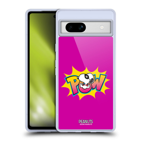 Peanuts The Many Faces Of Snoopy Superhero Soft Gel Case for Google Pixel 7a