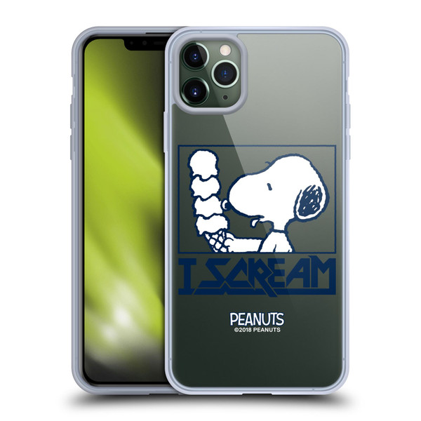 Peanuts Rock Tees Snoopy I Scream Soft Gel Case for Apple iPhone 11 Pro Max & MagSafe