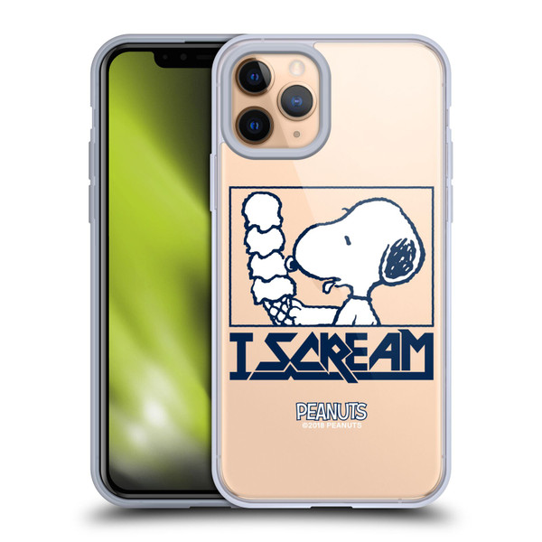 Peanuts Rock Tees Snoopy I Scream Soft Gel Case for Apple iPhone 11 Pro & MagSafe