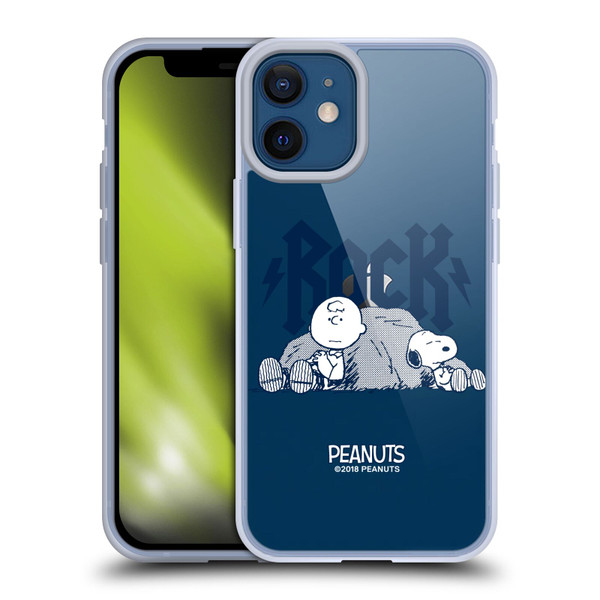 Peanuts Rock Tees Charlie Brown Snoopy Soft Gel Case for Apple iPhone 12 Mini & MagSafe