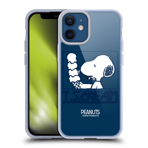 Peanuts Rock Tees Snoopy I Scream Soft Gel Case for Apple iPhone 12 Mini & MagSafe