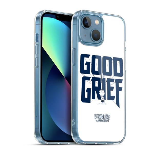 Peanuts Rock Tees Charlie Brown Good Grief Soft Gel Case for Apple iPhone 13 Mini & MagSafe