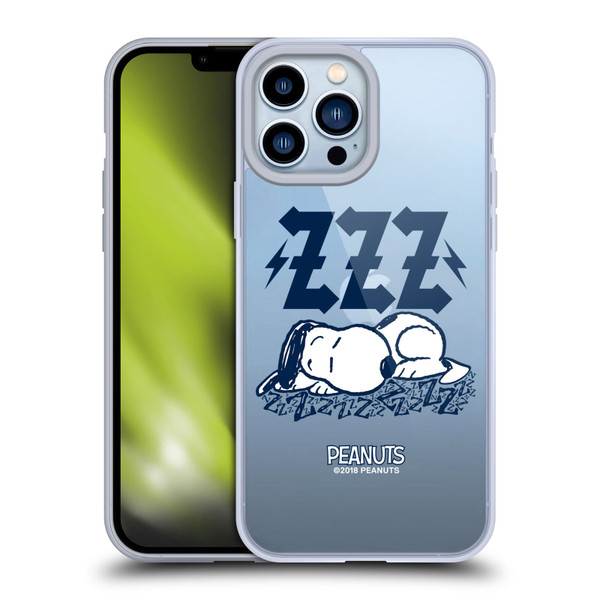 Peanuts Rock Tees Snoopy Sleepy Soft Gel Case for Apple iPhone 13 Pro Max & MagSafe