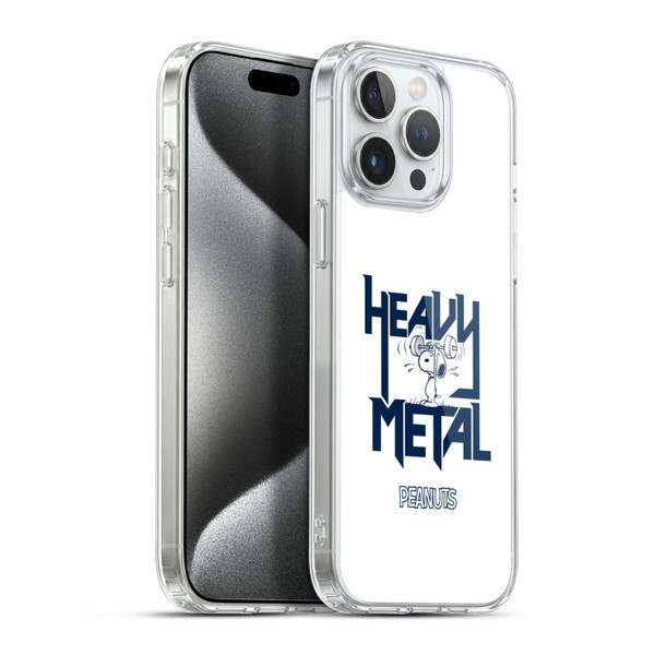 Peanuts Rock Tees Snoopy Heavy Metal Soft Gel Case for Apple iPhone 15 Pro Max & MagSafe