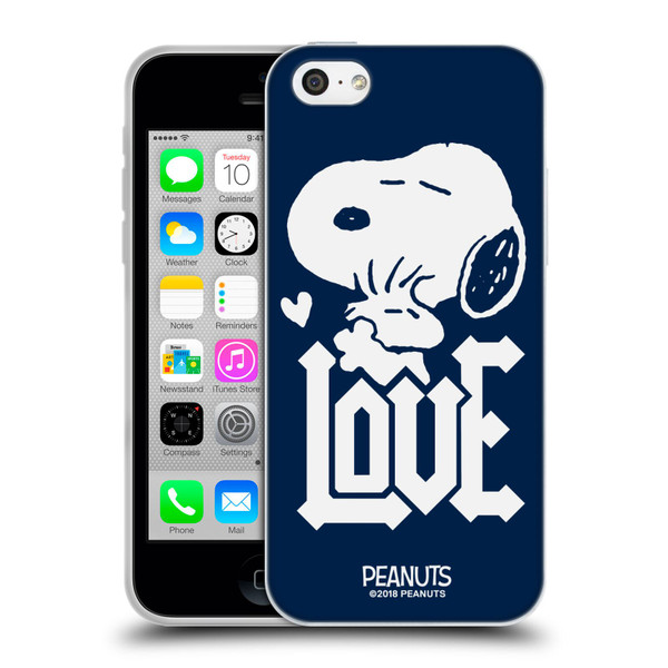 Peanuts Rock Tees Snoopy Woodstock Love Soft Gel Case for Apple iPhone 5c