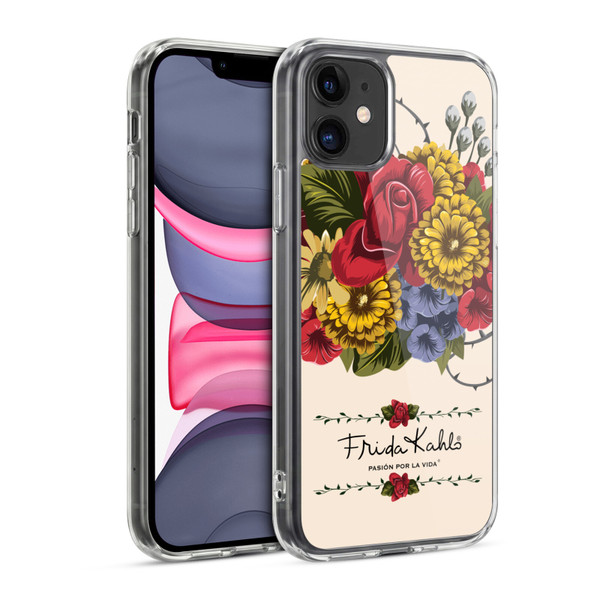 Frida Kahlo Red Florals Vine Soft Gel Case for Apple iPhone 11