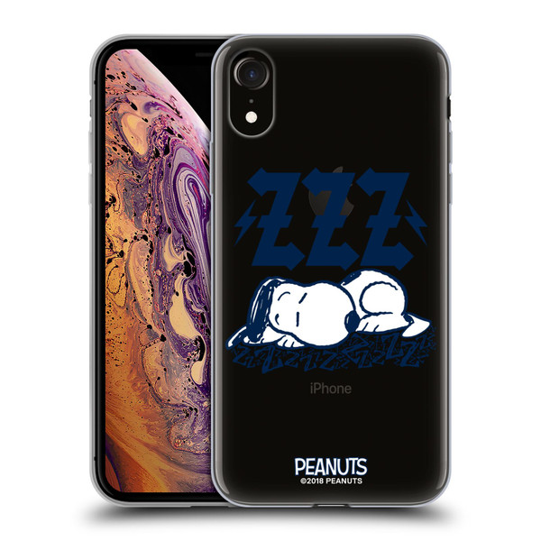 Peanuts Rock Tees Snoopy Sleepy Soft Gel Case for Apple iPhone XR