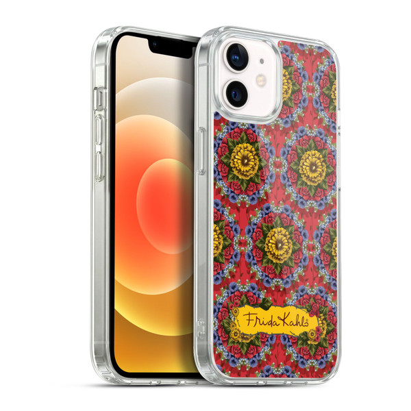 Frida Kahlo Red Florals Mandala Soft Gel Case for Apple iPhone 12 / iPhone 12 Pro & MagSafe