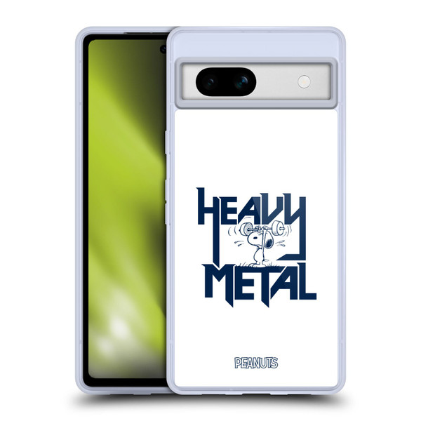 Peanuts Rock Tees Snoopy Heavy Metal Soft Gel Case for Google Pixel 7a