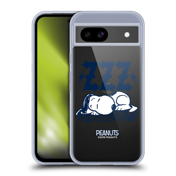 Peanuts Rock Tees Snoopy Sleepy Soft Gel Case for Google Pixel 8a