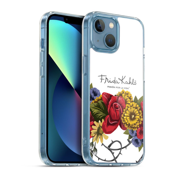 Frida Kahlo Red Florals Bunch Soft Gel Case for Apple iPhone 13 Mini & MagSafe