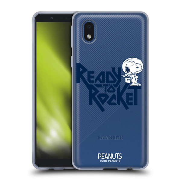 Peanuts Rock Tees Snoopy Ready To Rocket Soft Gel Case for Samsung Galaxy A01 Core (2020)