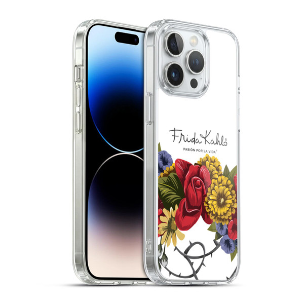 Frida Kahlo Red Florals Bunch Soft Gel Case for Apple iPhone 14 Pro Max & MagSafe