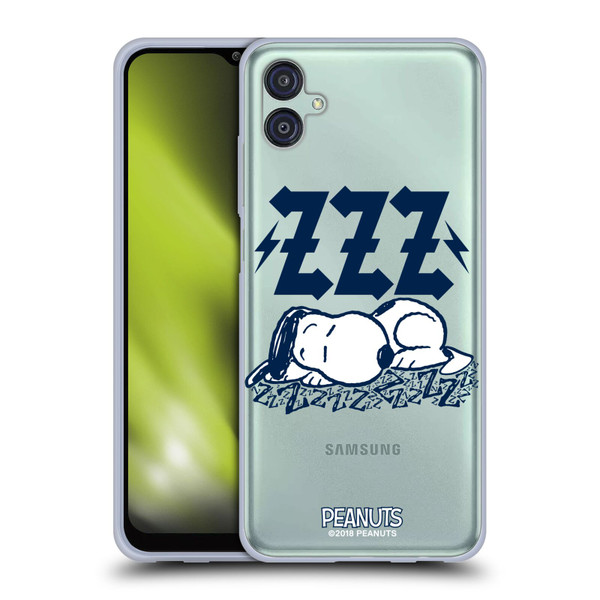 Peanuts Rock Tees Snoopy Sleepy Soft Gel Case for Samsung Galaxy M04 5G / A04e