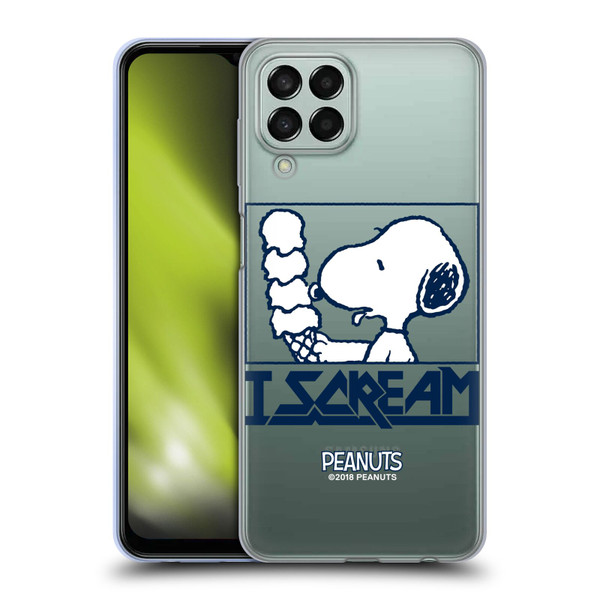 Peanuts Rock Tees Snoopy I Scream Soft Gel Case for Samsung Galaxy M33 (2022)