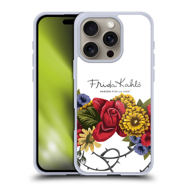 Frida Kahlo Red Florals Bunch Soft Gel Case for Apple iPhone 16 Pro & MagSafe
