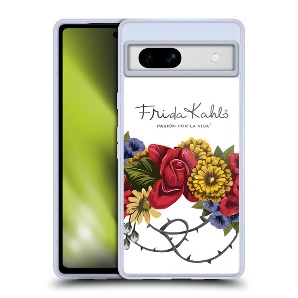 Frida Kahlo Red Florals Bunch Soft Gel Case for Google Pixel 7a