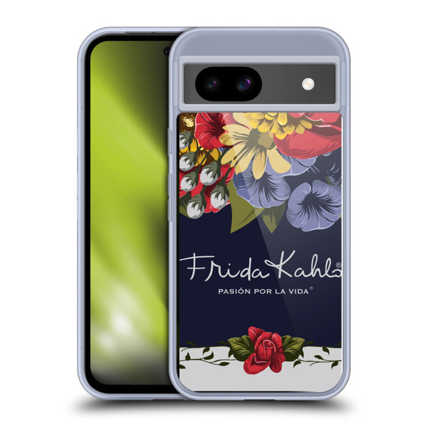 Frida Kahlo Red Florals Blooms Soft Gel Case for Google Pixel 8a