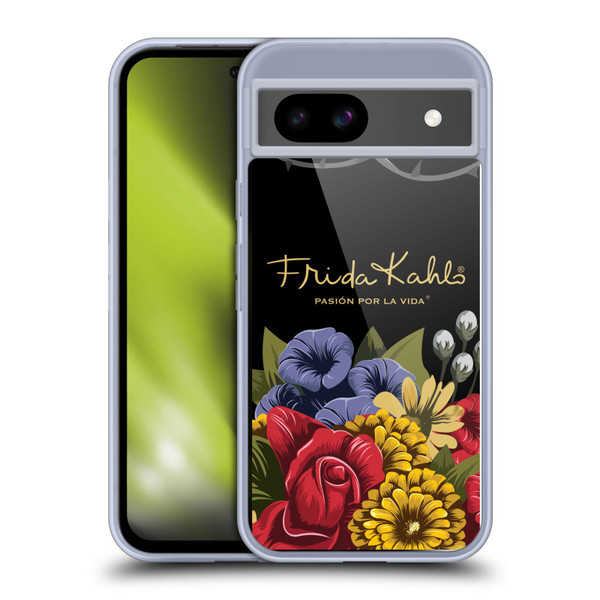 Frida Kahlo Red Florals Efflorescence Soft Gel Case for Google Pixel 8a