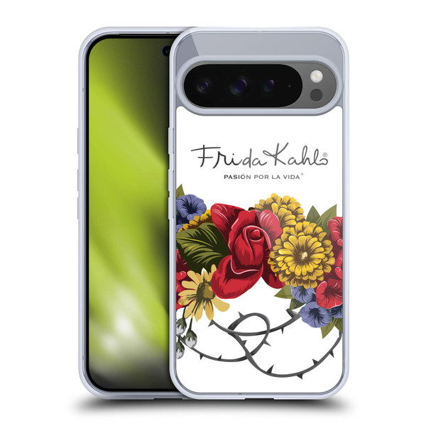 Frida Kahlo Red Florals Bunch Soft Gel Case for Google Pixel 9 Pro XL