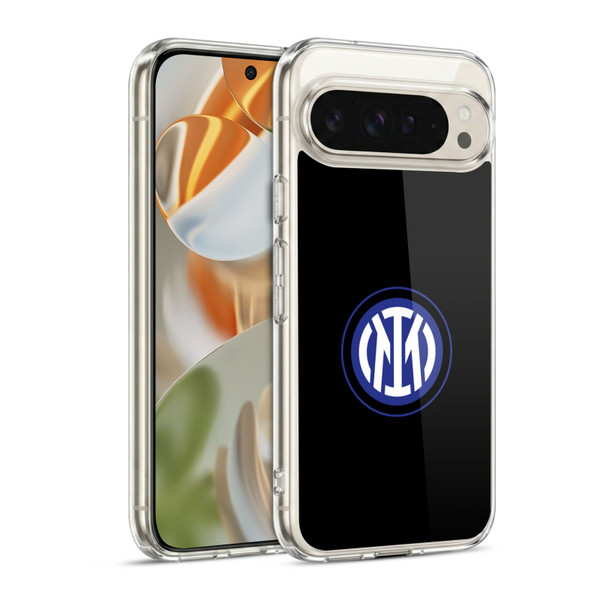 Fc Internazionale Milano Badge Logo On Black Soft Gel Case for Google Pixel 9 / Pixel 9 Pro