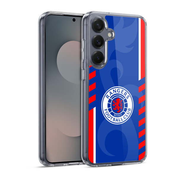 Rangers FC Crest Stripes Soft Gel Case for Samsung Galaxy S25 & MagSafe