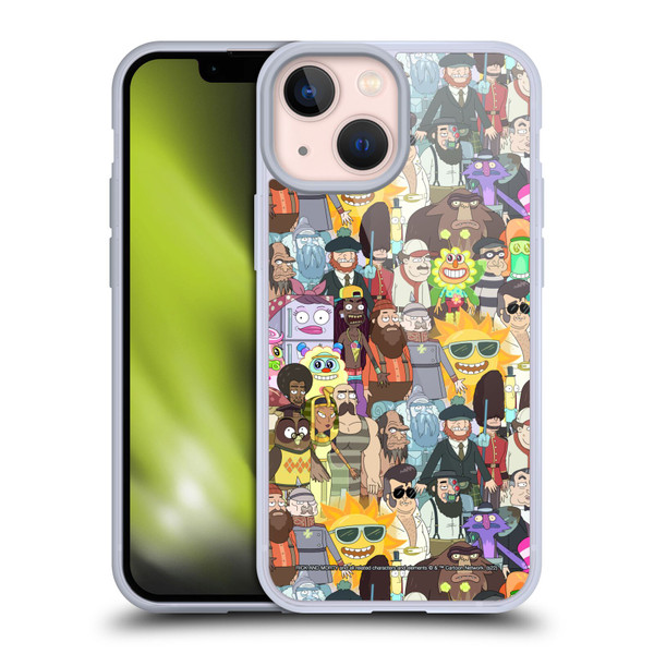 Rick And Morty Season 3 Graphics Parasite Soft Gel Case for Apple iPhone 13 Mini & MagSafe