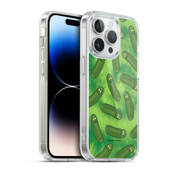 Rick And Morty Season 3 Graphics Pickle Rick Pattern Soft Gel Case for Apple iPhone 13 Pro & MagSafe