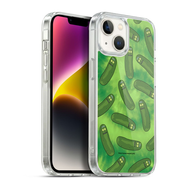 Rick And Morty Season 3 Graphics Pickle Rick Pattern Soft Gel Case for Apple iPhone 14