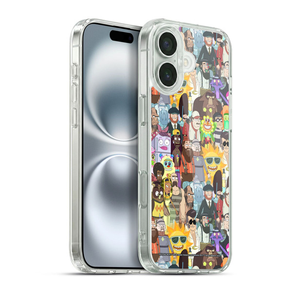 Rick And Morty Season 3 Graphics Parasite Soft Gel Case for Apple iPhone 16 Plus & MagSafe
