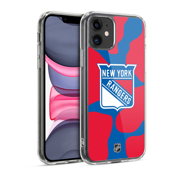 NHL New York Rangers Cow Pattern Soft Gel Case for Apple iPhone 11