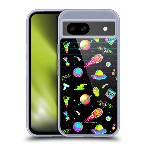 Rick And Morty Season 3 Graphics Neon Pattern Soft Gel Case for Google Pixel 8a