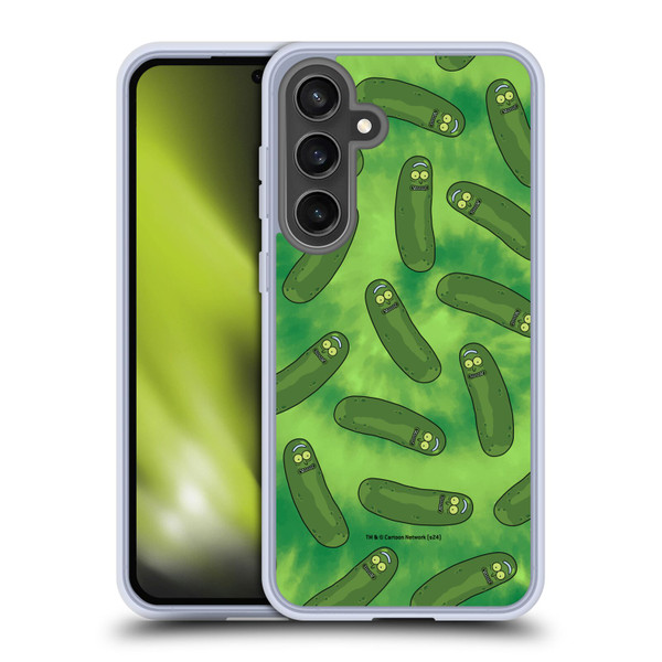 Rick And Morty Season 3 Graphics Pickle Rick Pattern Soft Gel Case for Samsung Galaxy S24 FE & MagSafe