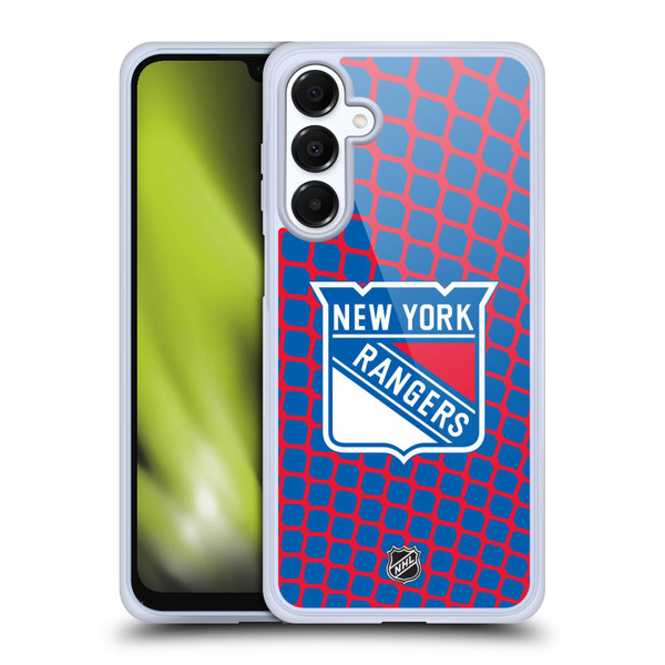 NHL New York Rangers Net Pattern Soft Gel Case for Samsung Galaxy A16 5G & MagSafe