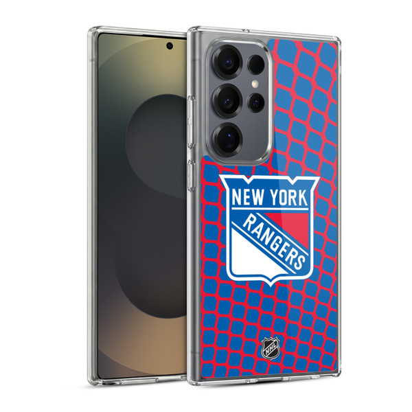 NHL New York Rangers Net Pattern Soft Gel Case for Samsung Galaxy S25 Ultra & MagSafe