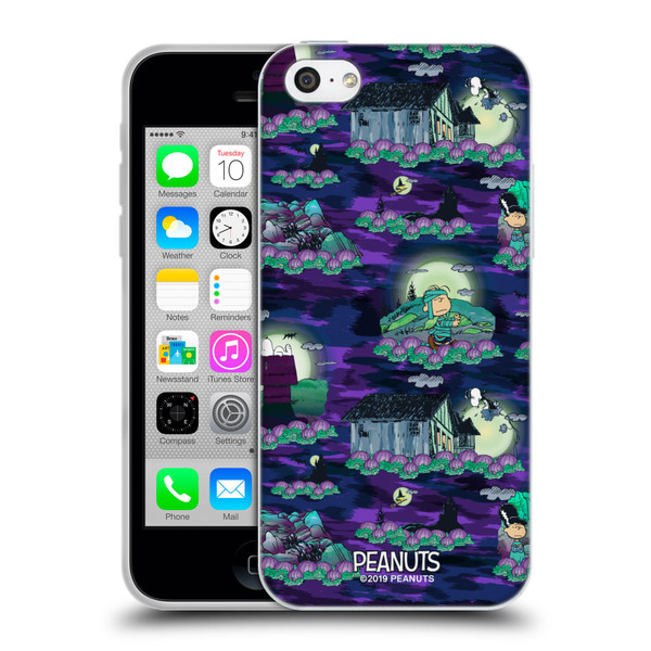 Peanuts Spooktacular Snoopy Patterns Soft Gel Case for Apple iPhone 5c