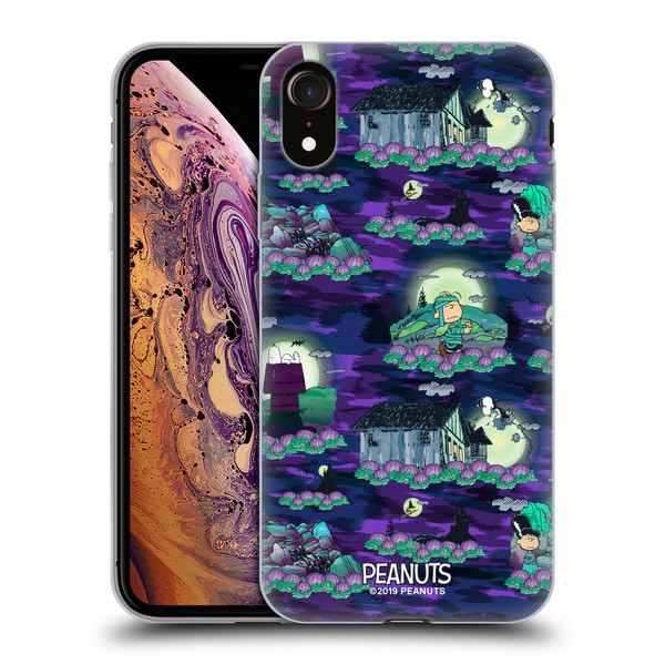 Peanuts Spooktacular Snoopy Patterns Soft Gel Case for Apple iPhone XR