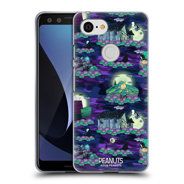 Peanuts Spooktacular Snoopy Patterns Soft Gel Case for Google Pixel 3