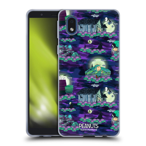 Peanuts Spooktacular Snoopy Patterns Soft Gel Case for Samsung Galaxy A01 Core (2020)
