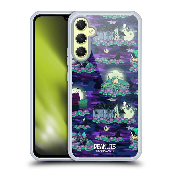 Peanuts Spooktacular Snoopy Patterns Soft Gel Case for Samsung Galaxy A34 5G