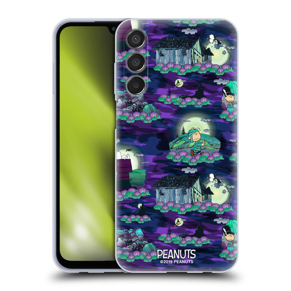 Peanuts Spooktacular Snoopy Patterns Soft Gel Case for Samsung Galaxy M15/F15 5G