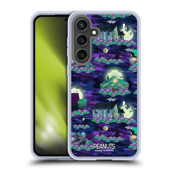 Peanuts Spooktacular Snoopy Patterns Soft Gel Case for Samsung Galaxy S24 FE & MagSafe