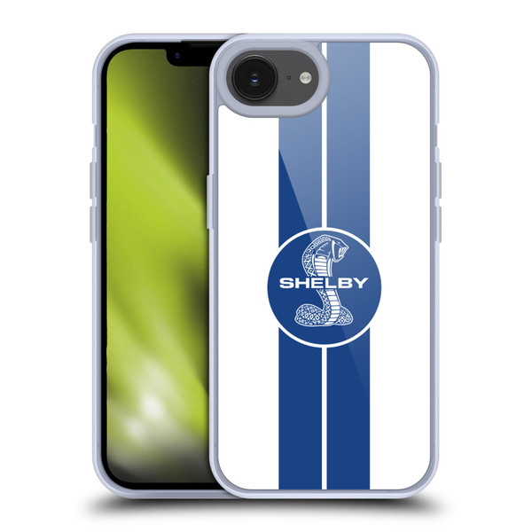 Shelby Car Graphics 1965 427 S/C White Soft Gel Case for Apple iPhone 16e & MagSafe