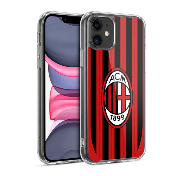 AC Milan 2024/25 Crest Kit Home Soft Gel Case for Apple iPhone 11
